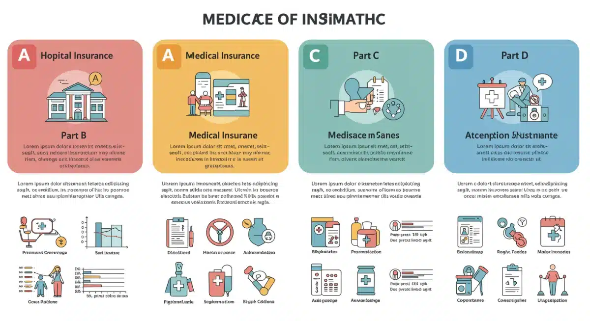 Medicare parts explained, showing 2025 updates and coverage details