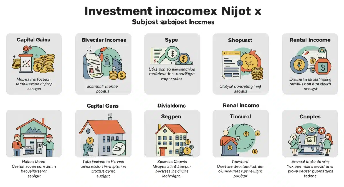 Infographic showing examples of investment income subject to Net Investment Income Tax.