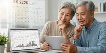 Older couple planning retirement finances with tablet, reflecting on 2026 Social Security changes.