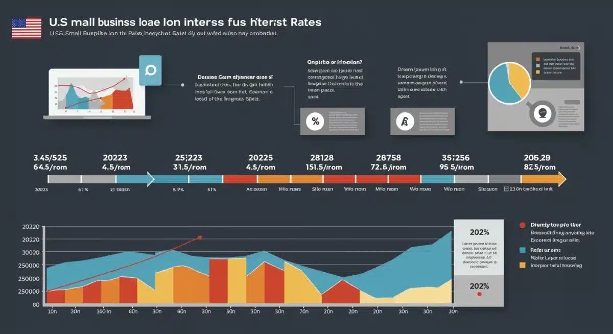 Infographic showing projected 6% interest rate for US small business loans in 2026.