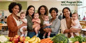 Diverse families benefiting from the WIC program with nutritious food