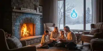 Family staying warm at home with LIHEAP assistance