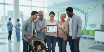 Diverse group reviewing ACA health insurance options on a tablet
