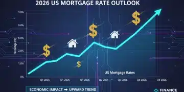 Infographic illustrating 2026 US mortgage rate trends and their financial impact.