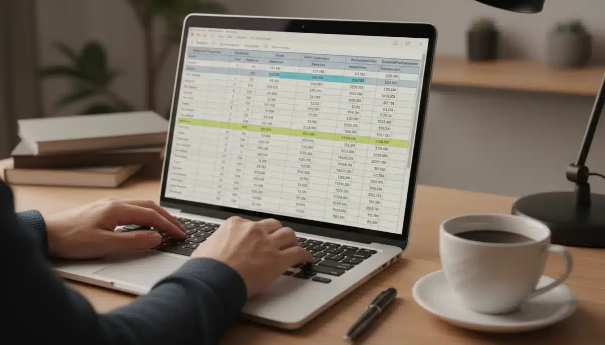 Hands calculating education expenses for tuition reimbursement