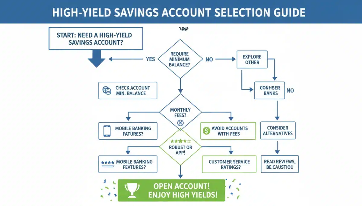 Flowchart on how to choose the best high-yield savings account