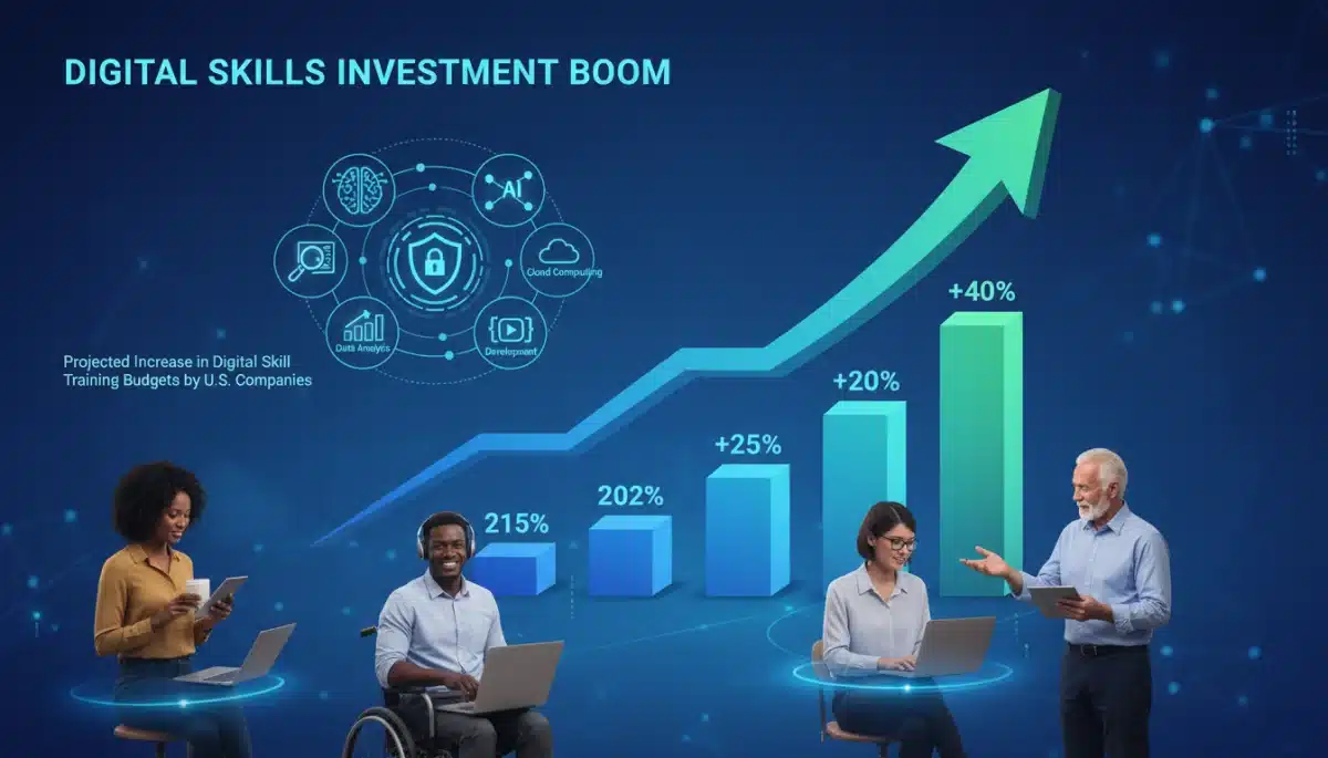 Projected increase in digital skill training budgets