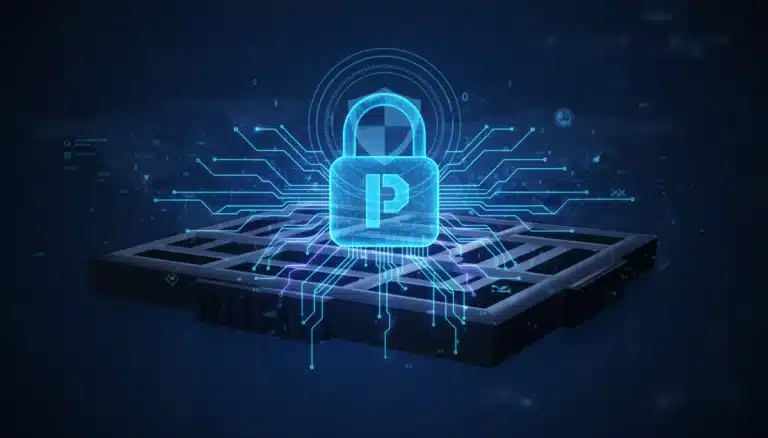 Digital padlock over Pentagon, symbolizing new DoD cybersecurity standards