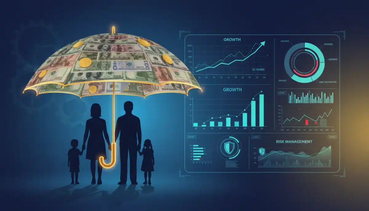Family protected by life insurance, illustrating financial security
