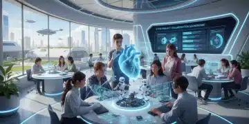 2026 Outlook: STEM Education Trends & Career Paths US Students engaging with advanced STEM technology in a modern classroom setting.