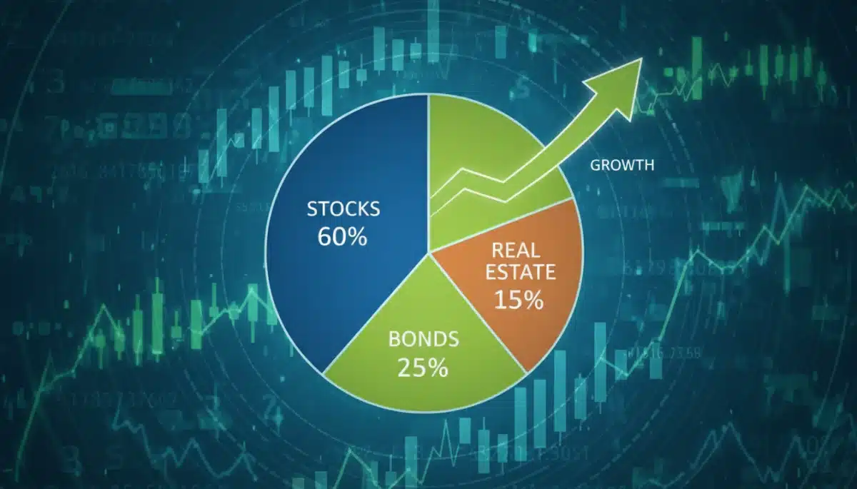 Investment allocation pie chart for 401(k) diversification
