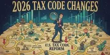 Navigating 2026 Tax Code Changes: 7 Key Updates for U.S. Investors Investor navigating complex 2026 tax code changes map