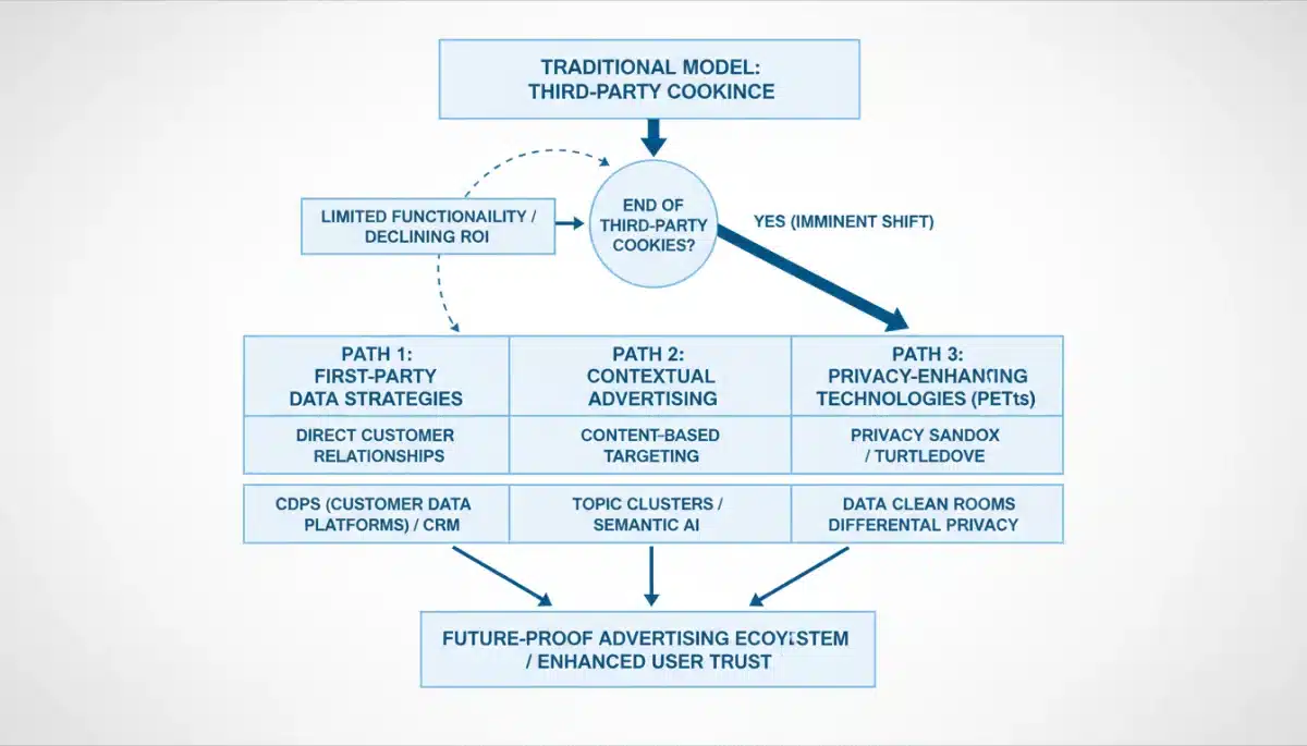 Flowchart showing transition to privacy-centric data collection methods