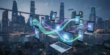 Social Media Algorithm Updates 2026: Organic Reach Impact Futuristic network illustrating social media algorithm updates and their impact on digital connectivity.