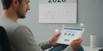 Person reviewing 2026 unemployment benefits information on tablet